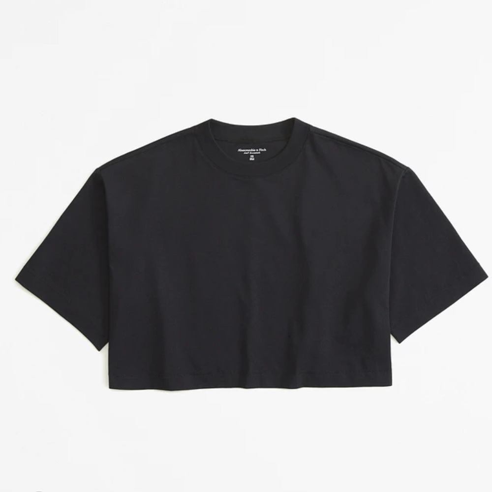Abercrombie Essential Cropped Easy Tee, XS